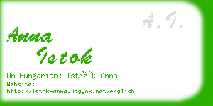 anna istok business card